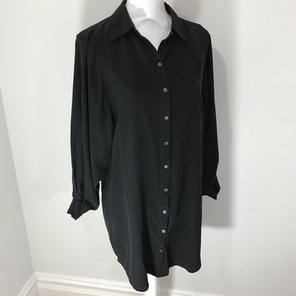 Joie Tops - Joie silk tunic button front collar blouson sleeve